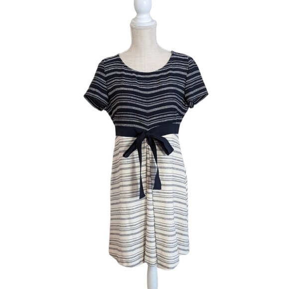 Women's Navy Blue Woven A Line Dress - Picture 1 of 5